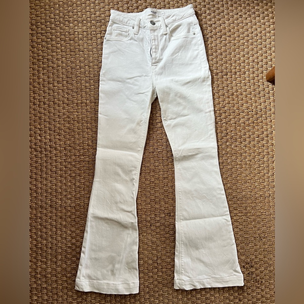 Hudson Nico Flare Jeans Crisp White Denim